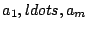 $ a_1, ldots ,a_m$